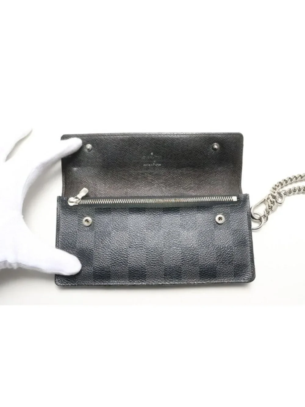 Louis Vuitton Damier Graphite Portefeuille Accordion Leather Wallet